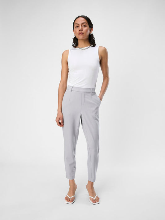 OBJLISA Trousers - Light Grey Melange